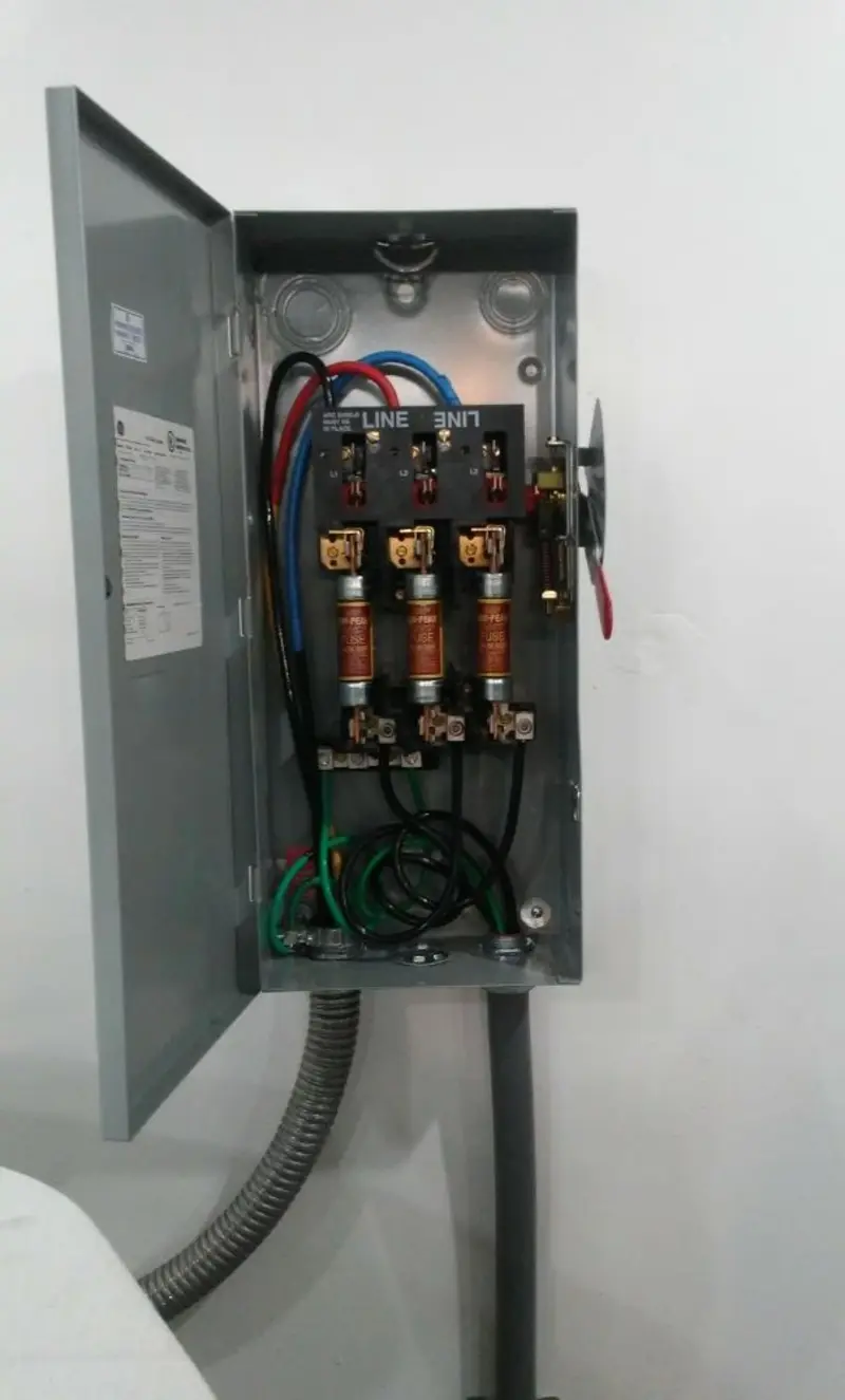 Three-phase disconnect switch installed for Electrical Wiring & Rewiring in Independence